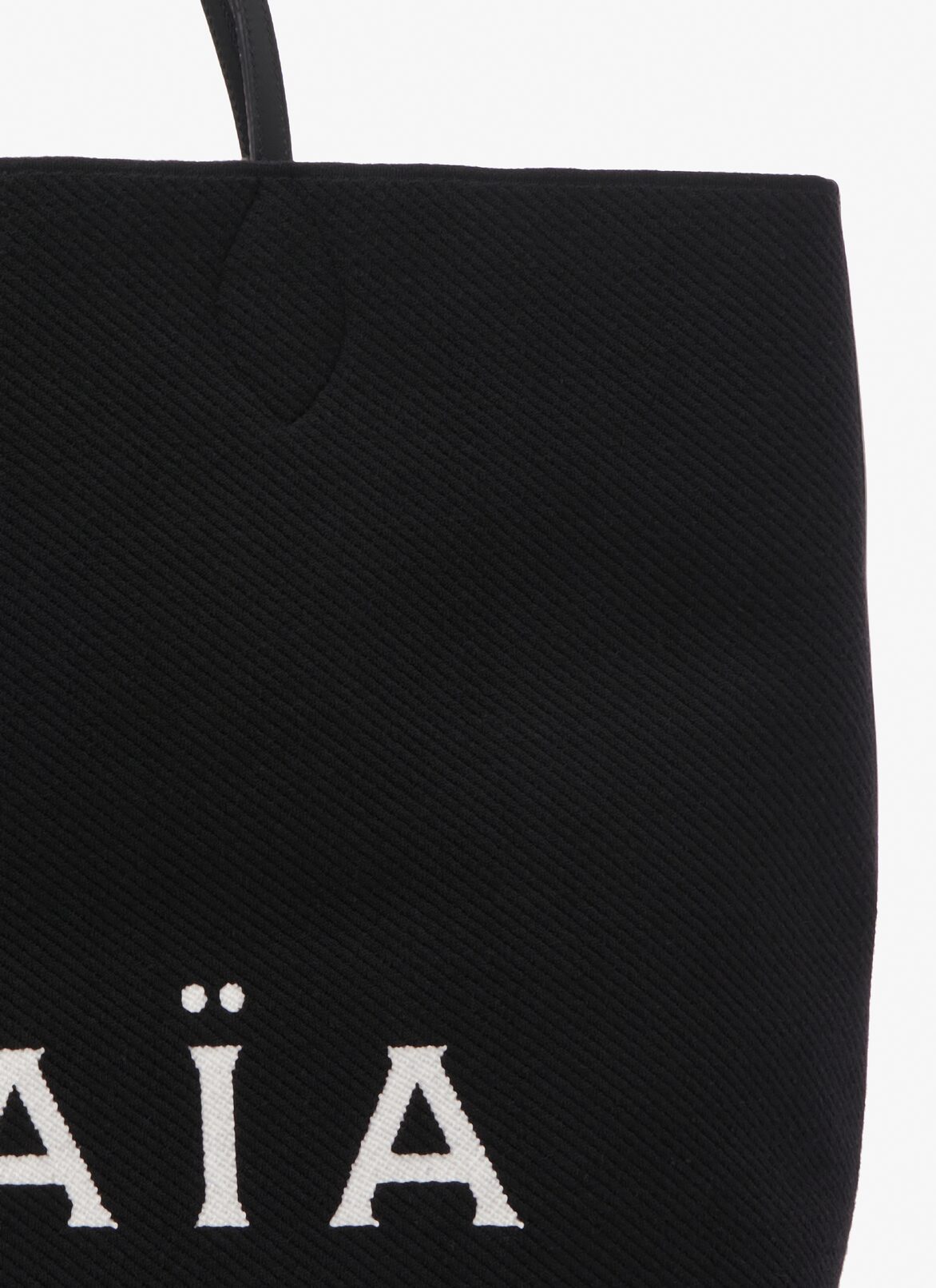 Small knit tote bag ALAÏA BLACK SMALL KNIT TOTE BAG